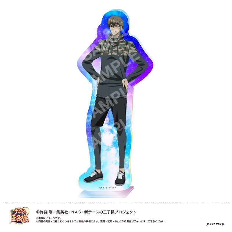 忍足謙也　テニスの王子様　テニプリ　アクリルブロック　BIGオーロラブロッキー グッズ-スタンドポップ】アニメ『新テニスの王子様』 描き下ろしBIG