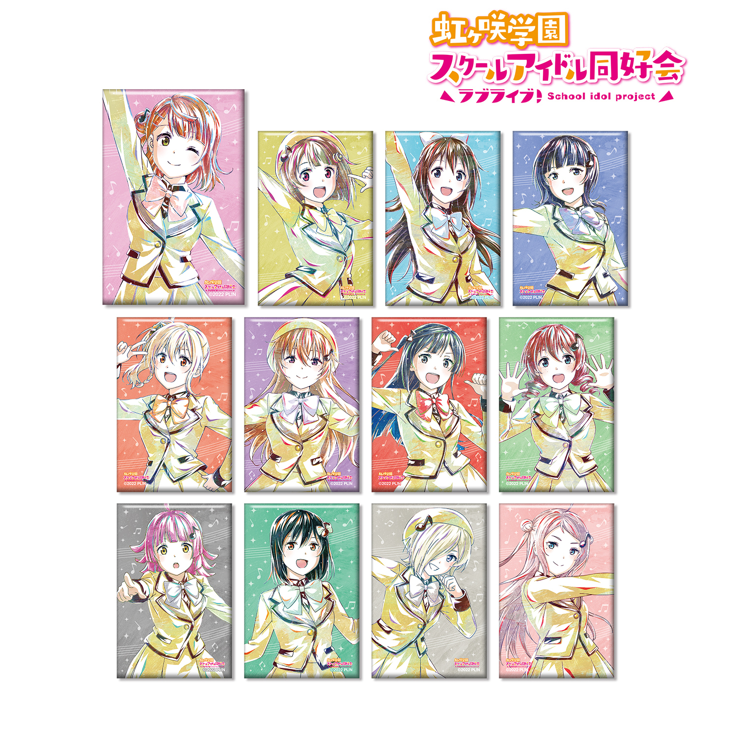 ラブライブ！虹ヶ咲学園スクールアイドル同好会_トレーディング Ani-Art スクエア缶バッジ(単位/BOX)【コンプリートBOX】