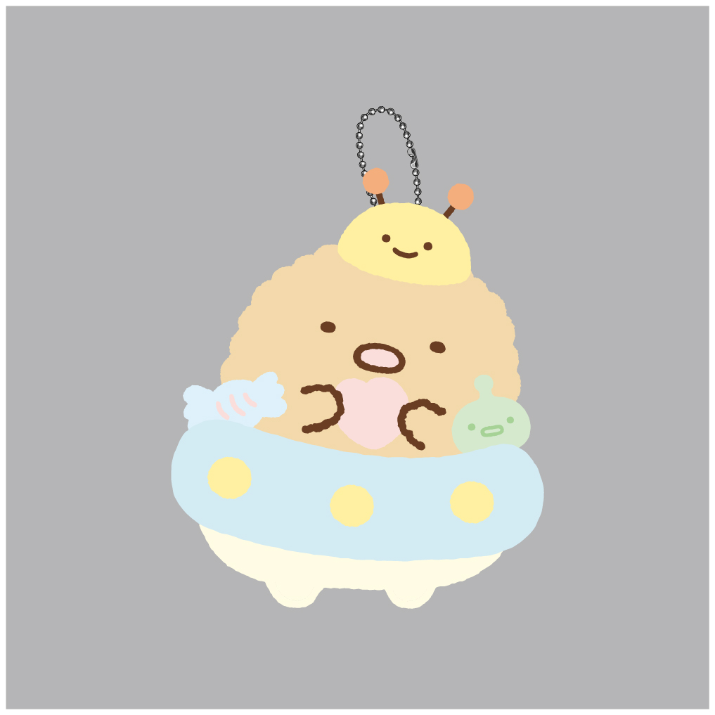 すみっコぐらし ふしぎなおともだち_モフモフダイカットコインケース C:とんかつ