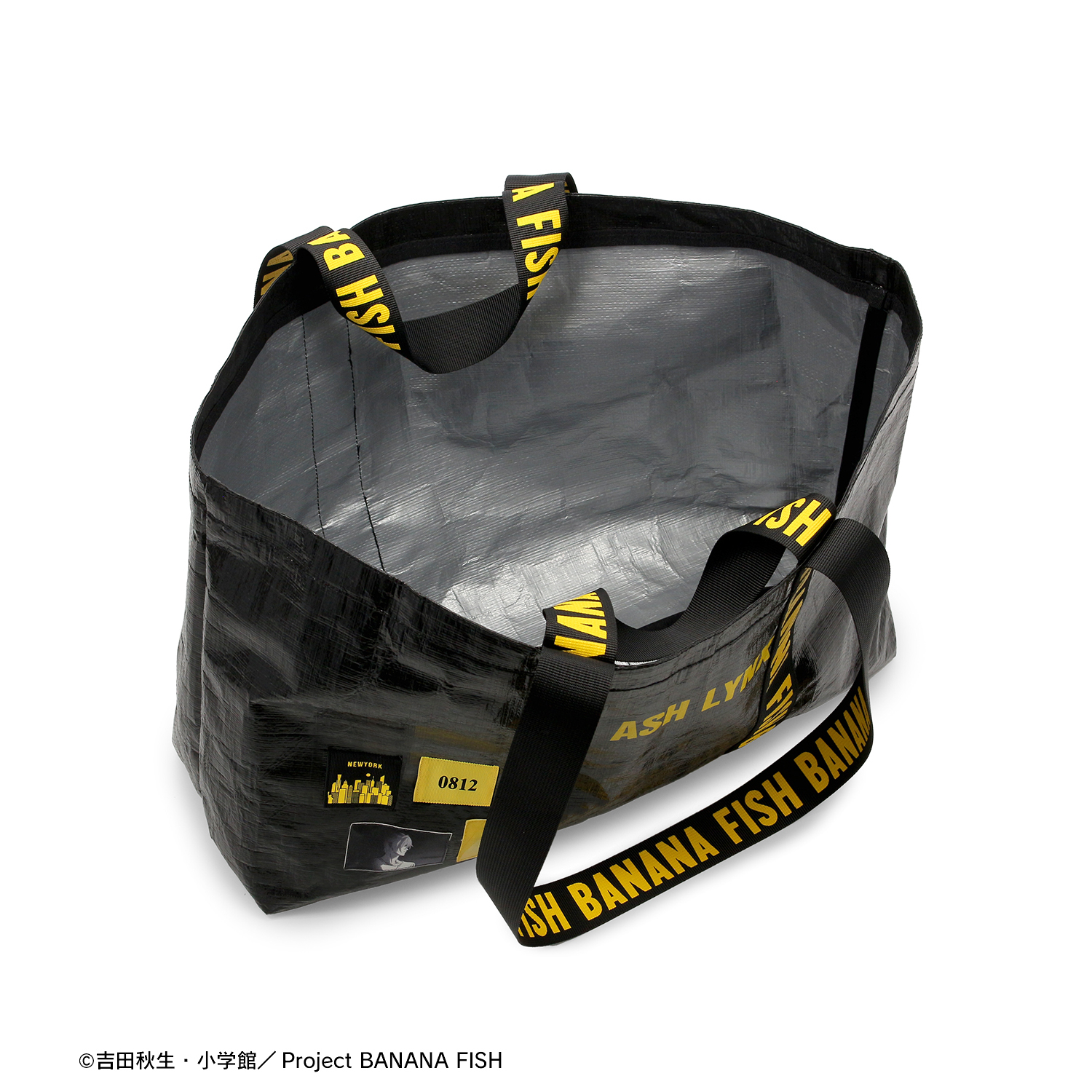 BANANA FISH_ネームタグデザイン ロゴテープナイロンBIGトートバッグ