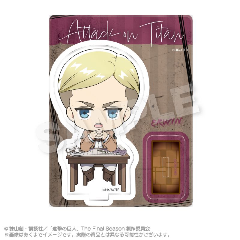 希少 進撃の巨人 リヴァイ エルヴィン アクリルマスコット 新品 進撃の巨人_ミニキャラアクリルマスコット ぷち作戦会議ver