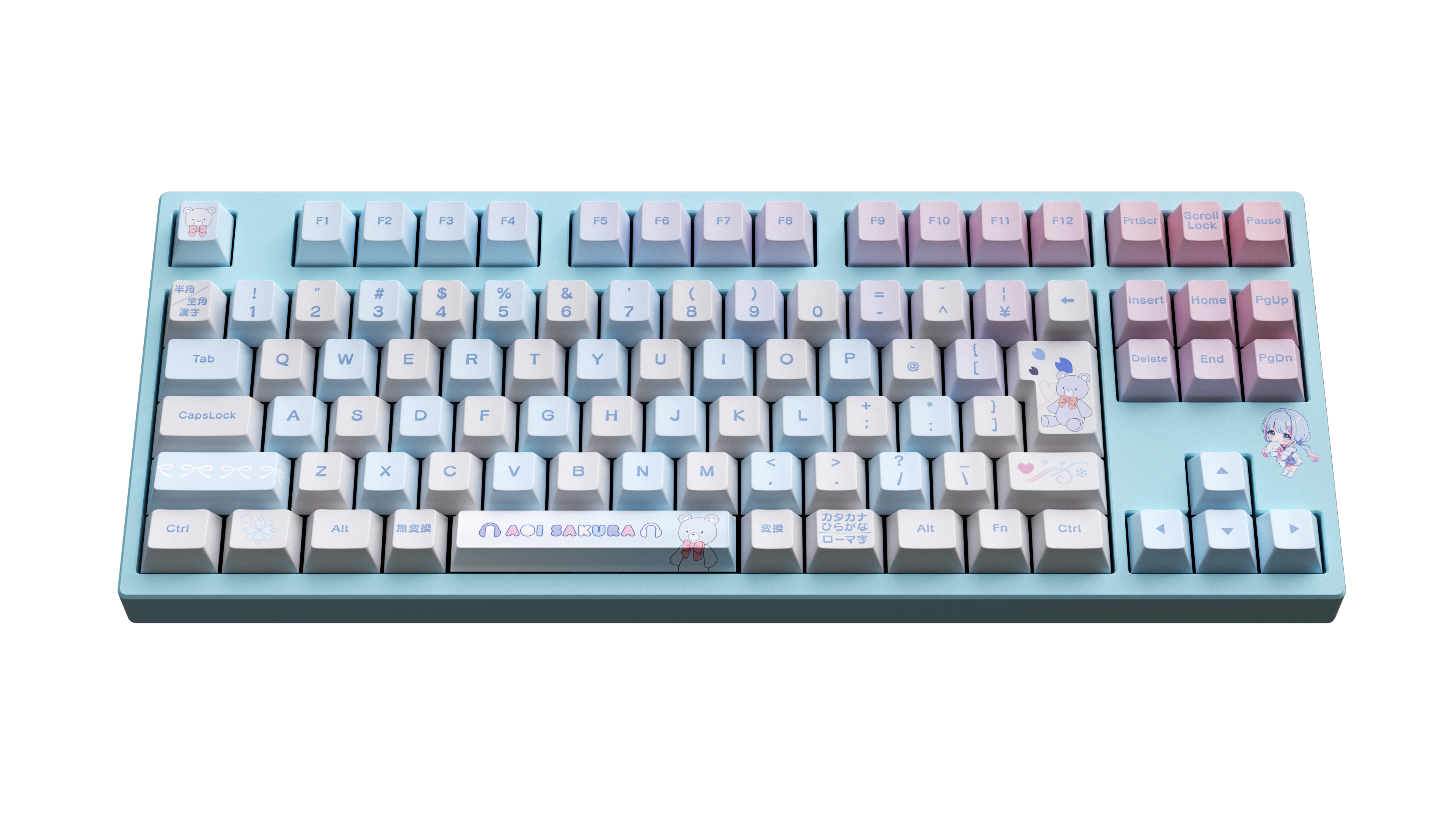 碧依さくら×AMICIS】ゲーミングキーボード 80HE 日本語配列