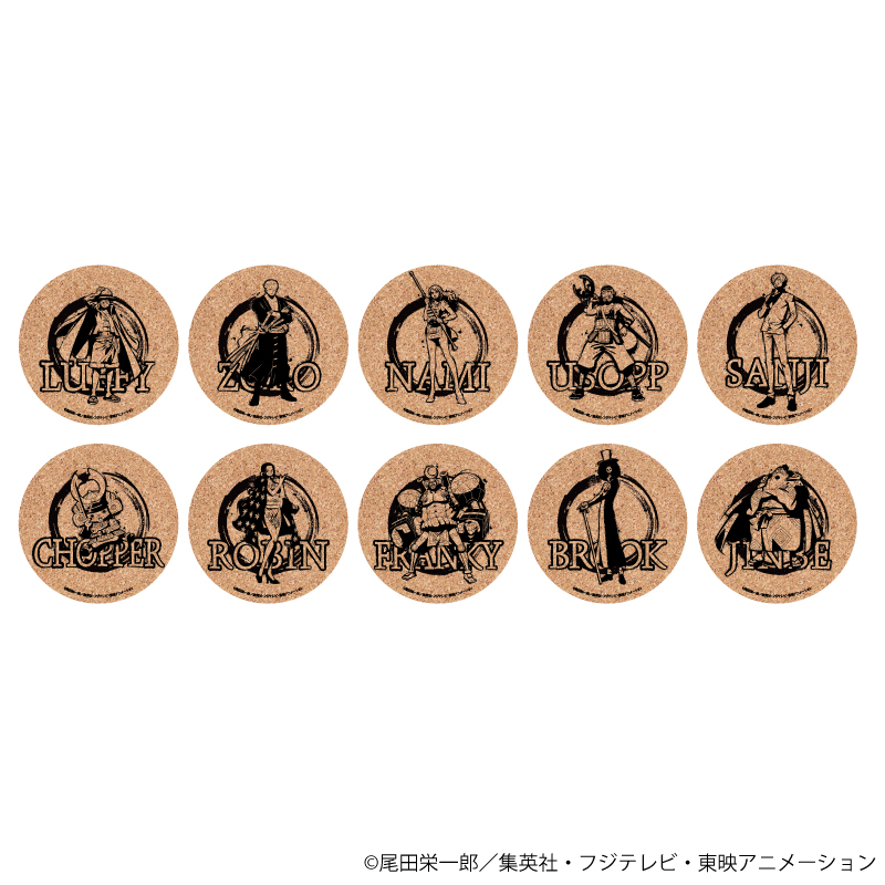 ONE PIECE_コルクコースター01/麦わらの一味 ボックス(全10種)【コンプリートBOX】