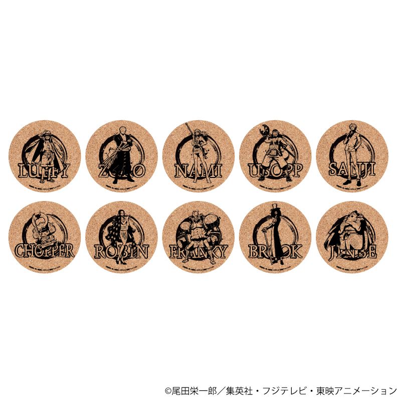 ONE PIECE_コルクコースター01/麦わらの一味 ボックス(全10種
