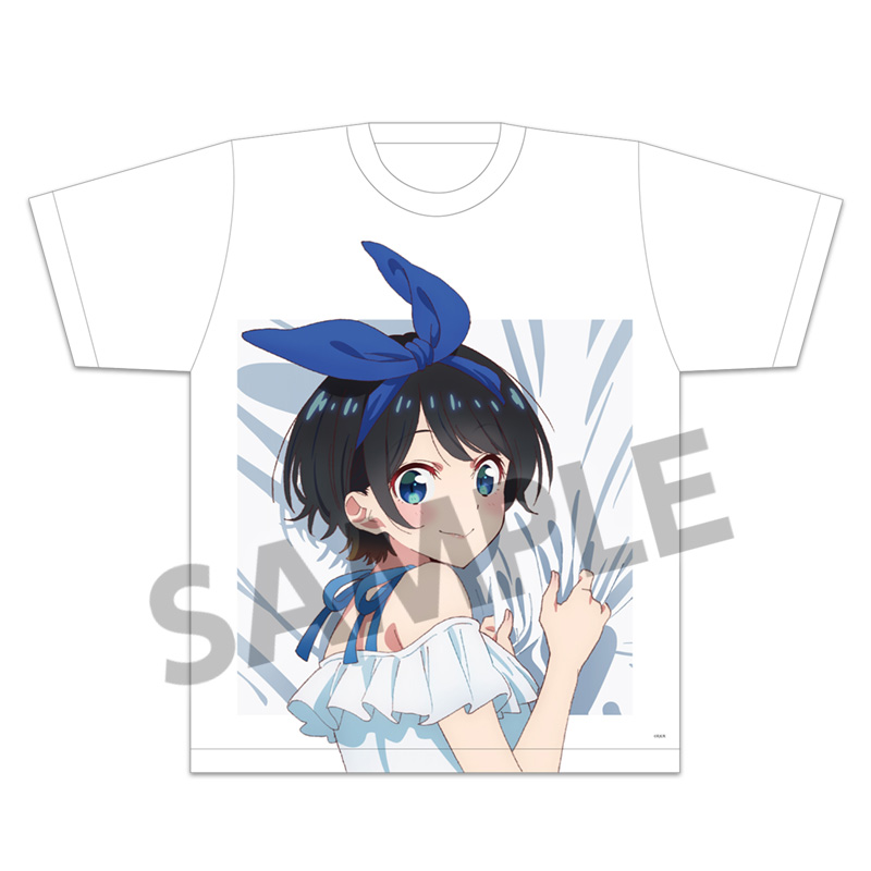 彼女、お借りします_Mサイズ_描き下ろし抱きつかれTシャツ 更科瑠夏 ワンピース ver.