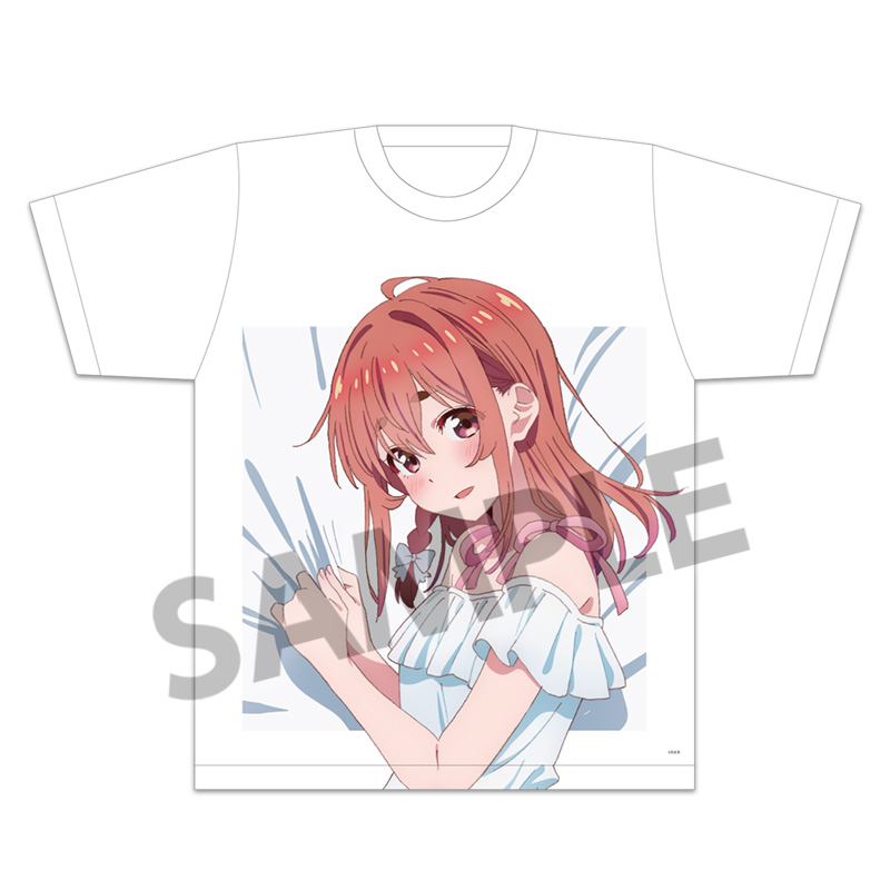 彼女、お借りします_Mサイズ_描き下ろし抱きつかれTシャツ 桜沢墨 ワンピース ver.