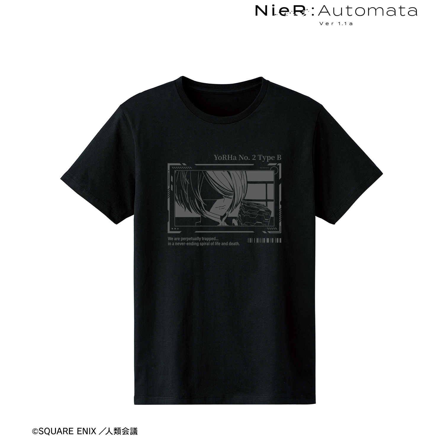 NieR:Automata Ver1.1a_(サイズ/XL)_2B リフレクタープリントTシャツメンズ