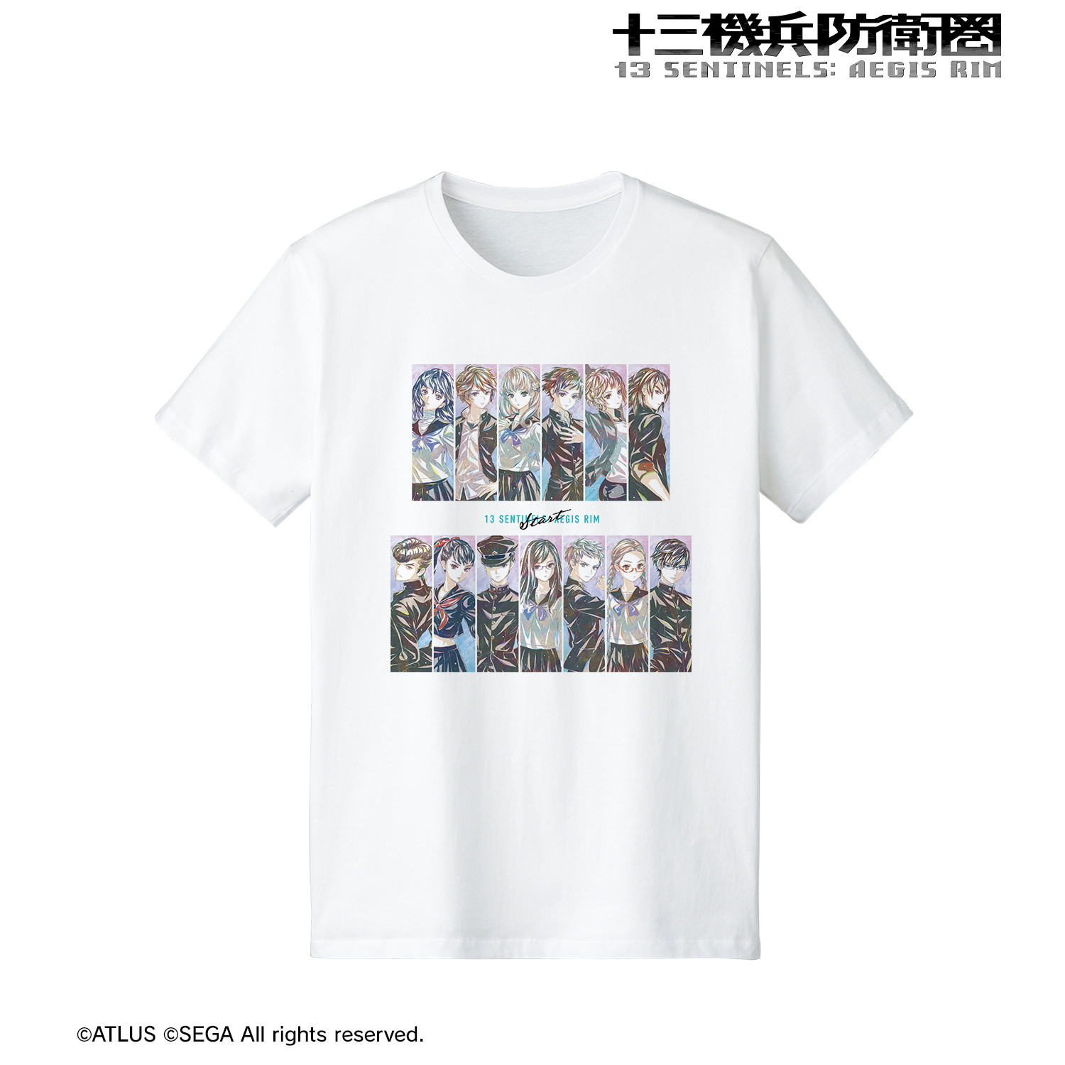 十三機兵防衛圏_(サイズ/M)_集合 Ani-Art Tシャツレディース