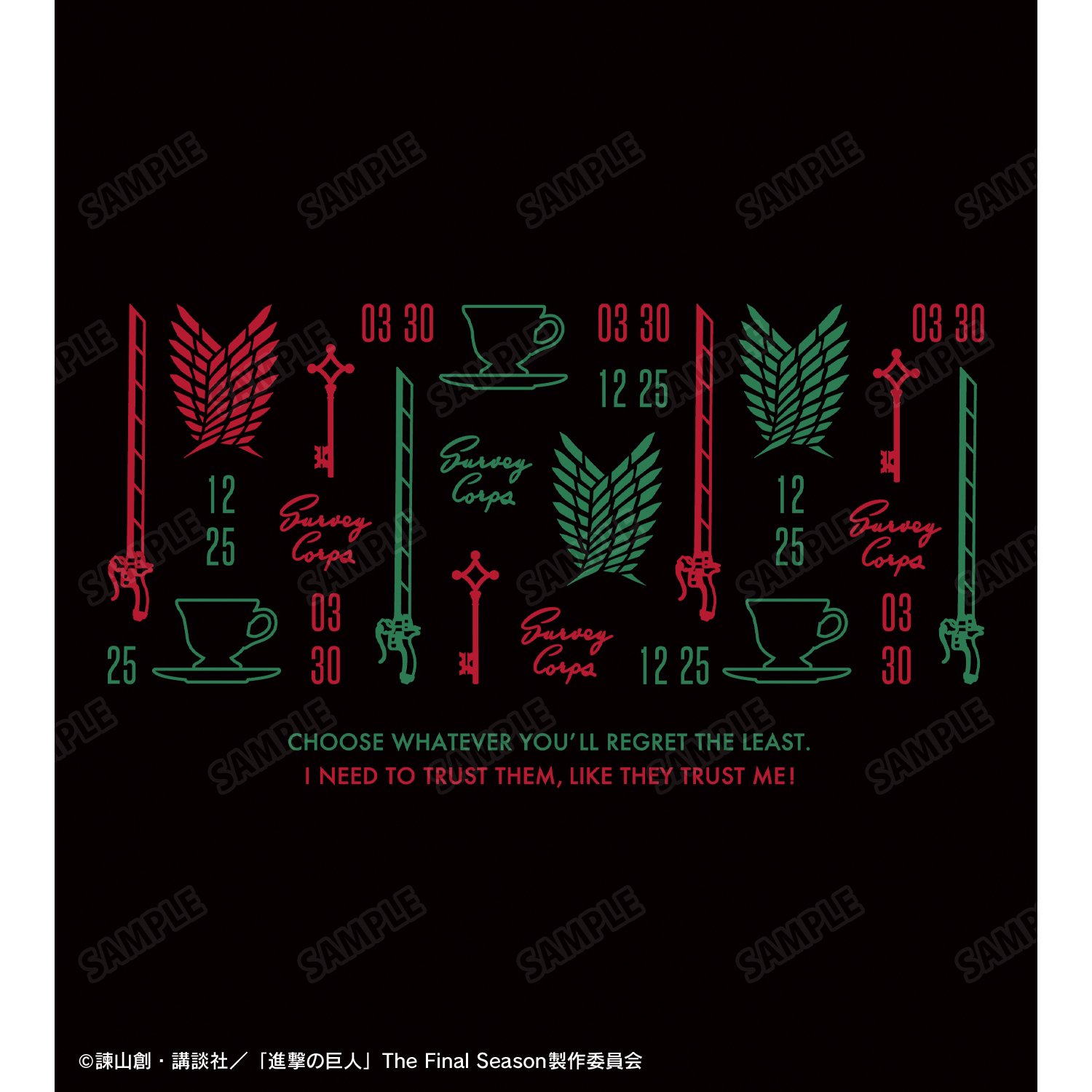 進撃の巨人_(サイズ/XL)_エレン＆リヴァイ モチーフ柄 パーカー