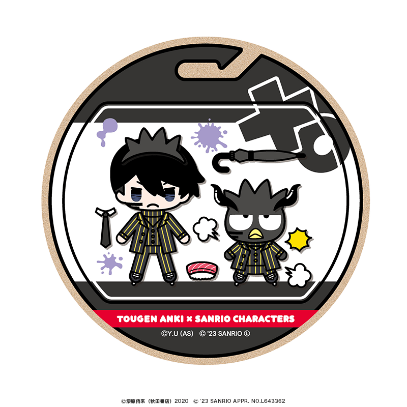 桃源暗鬼×サンリオキャラクターズ_ウッドコースター ミニキャラver. 無陀野 無人×バッドばつ丸