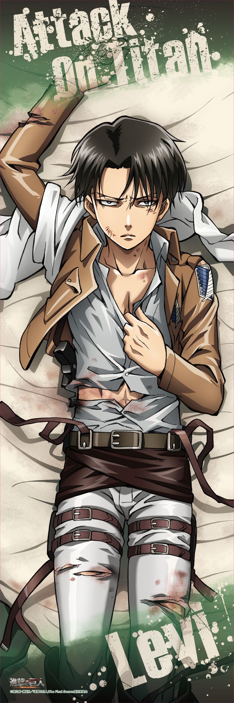 進撃の巨人 リヴァイ 抱き枕カバー B 進撃の巨人_抱き枕カバー／B：リヴァイ | 進撃の巨人公式グッズ