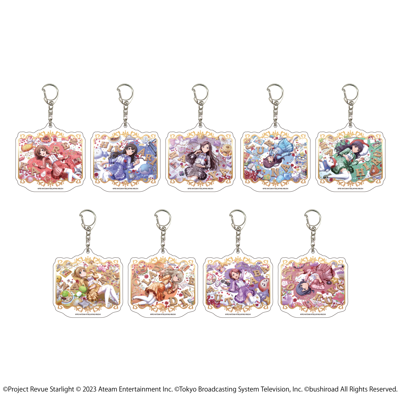少女☆歌劇 レヴュースタァライト-Re LIVE- アクリルキーホルダー　22個 少女☆歌劇 レヴュースタァライト ダイカットアクリル