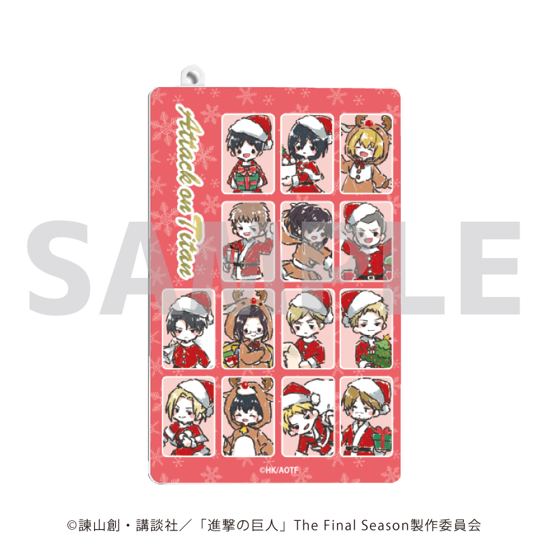 進撃の巨人_折りたたみ携帯マスクケース01/クリスマスver. コマ割りデザイン(グラフアートイラスト)
