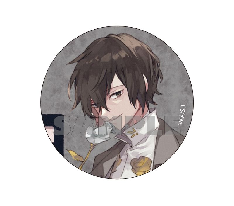 文豪ストレイドッグス_春河35イラスト 缶バッジ 太宰治 | 文豪ストレイ
