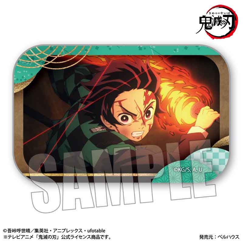 鬼滅の刃 スクエア缶バッジ 炭治郎 テレビアニメ「鬼滅の刃」柱稽古編』 メモリーズスクエア缶