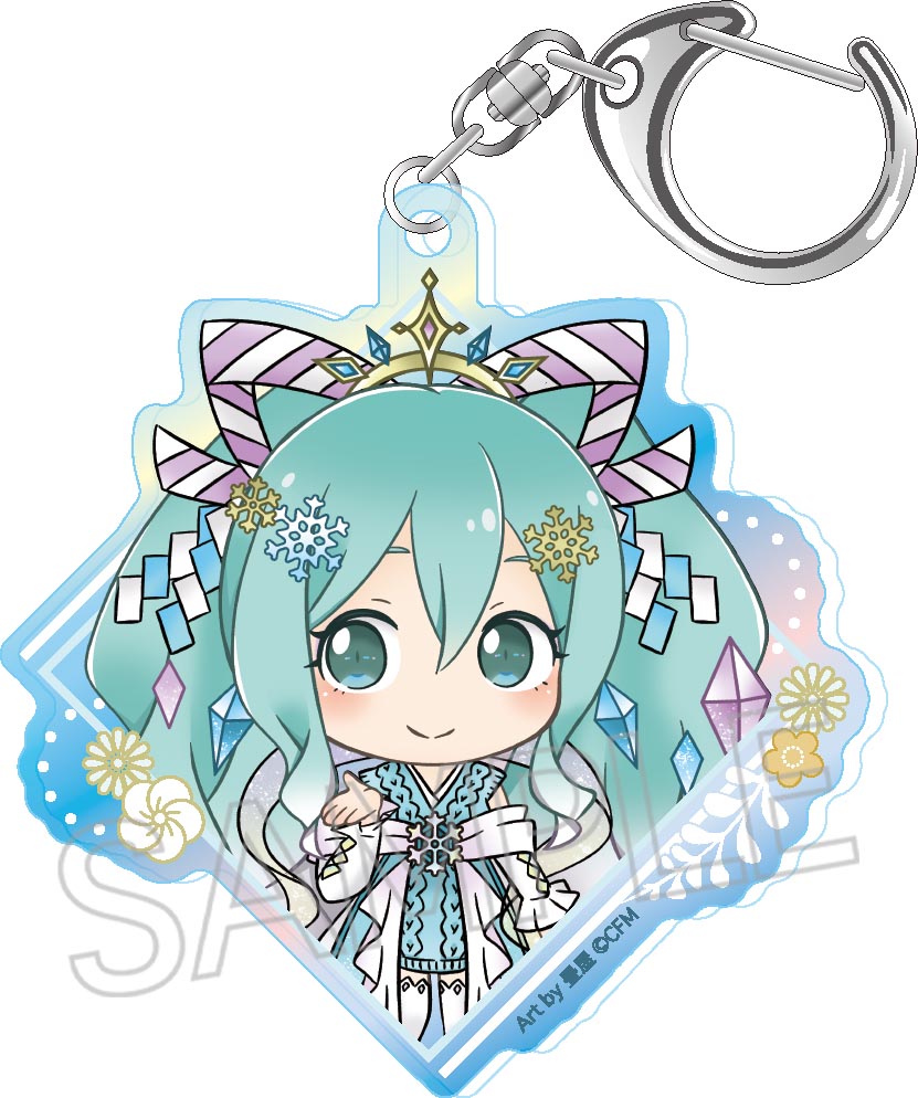 かわいい！ 初音ミク_百鬼夜行 オーロラアクリルキーホルダー 公式 | 雪女 キーホルダー・アクリルキーホルダー