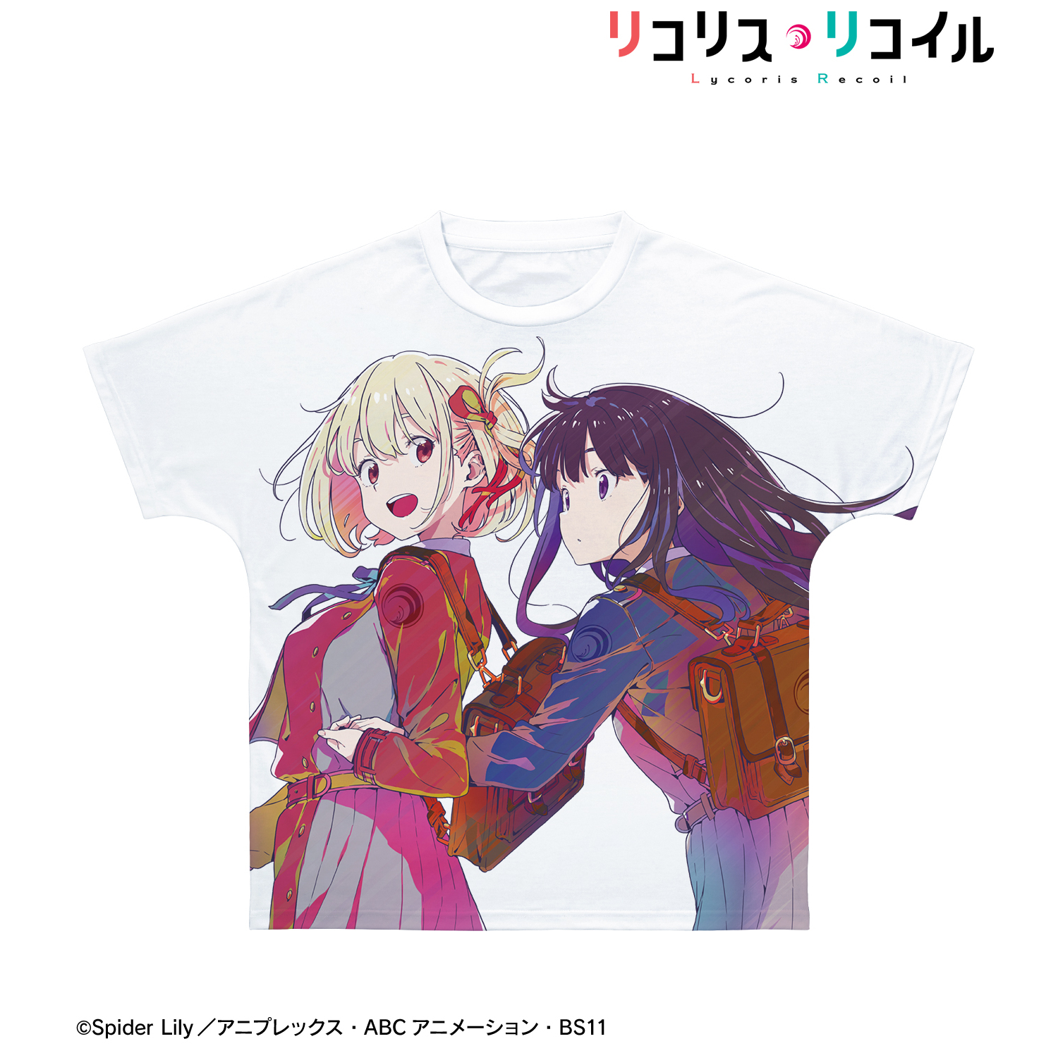 リコリス・リコイル_(サイズ/XXS)_錦木千束&井ノ上たきな Ani-Art clear label フルグラフィックTシャツユニセックス