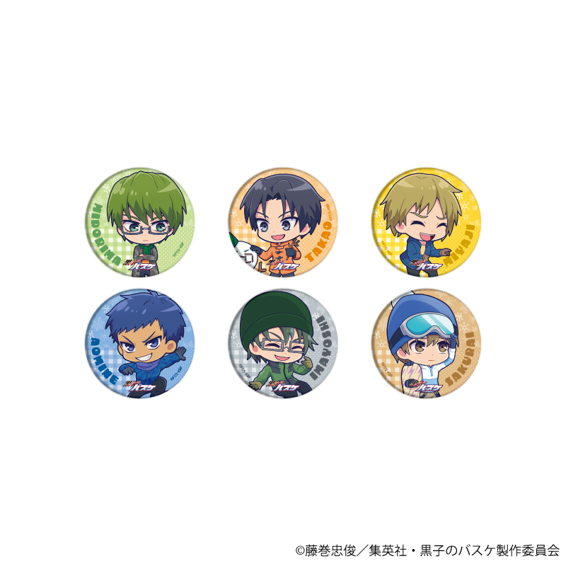 黒子のバスケ_缶バッジ17/冬休みver. BOX(全6種)(ミニキャラ