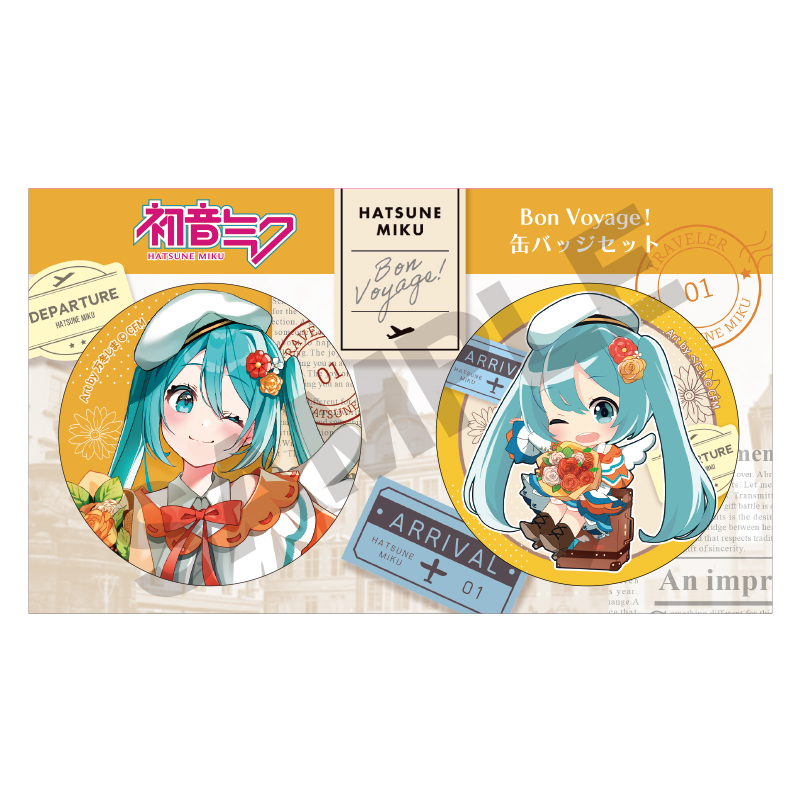 初音ミク_缶バッジ2個セット　イエロー