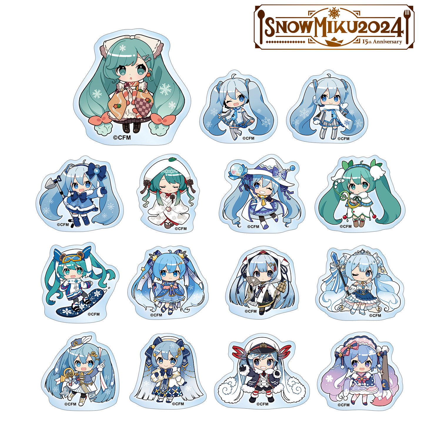 SNOW MIKU 2024_トレーディング 雪ミク Art by びんちょうまぐろ アクリルステッカー(単位/BOX)【コンプリートBOX】