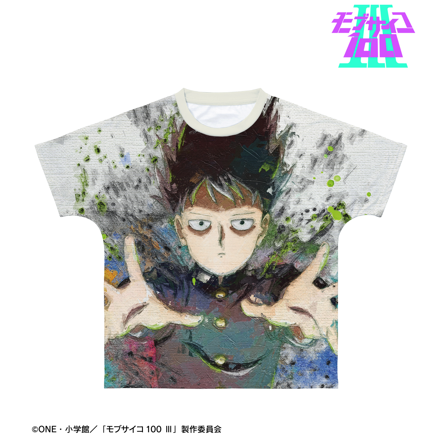 モブサイコ100 ?_(サイズ/XXS)_影山茂夫 grunge CANVAS フルグラフィックTシャツユニセックス