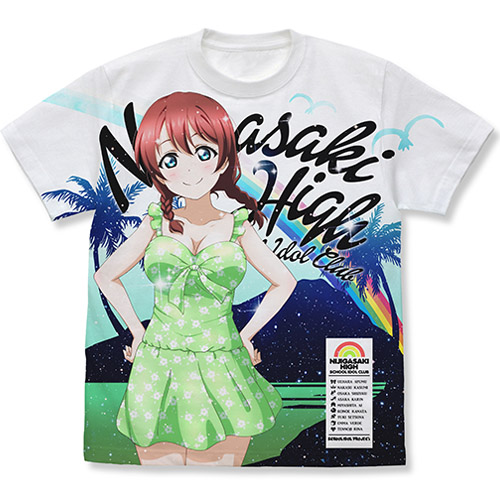 ラブライブ！虹ヶ咲学園スクールアイドル同好会_XL_エマ・ヴェルデ フルグラフィックTシャツ 水着Ver./WHITE