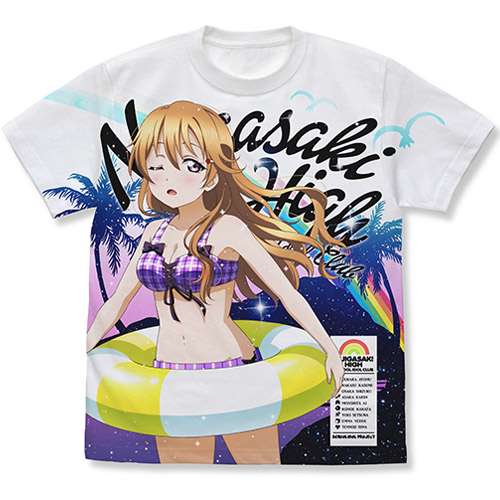 ラブライブ！虹ヶ咲学園スクールアイドル同好会_L_近江彼方 フルグラフィックTシャツ 水着Ver./WHITE