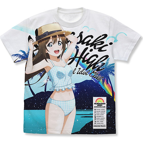 ラブライブ！虹ヶ咲学園スクールアイドル同好会_XL_桜坂しずく フルグラフィックTシャツ 水着Ver./WHITE