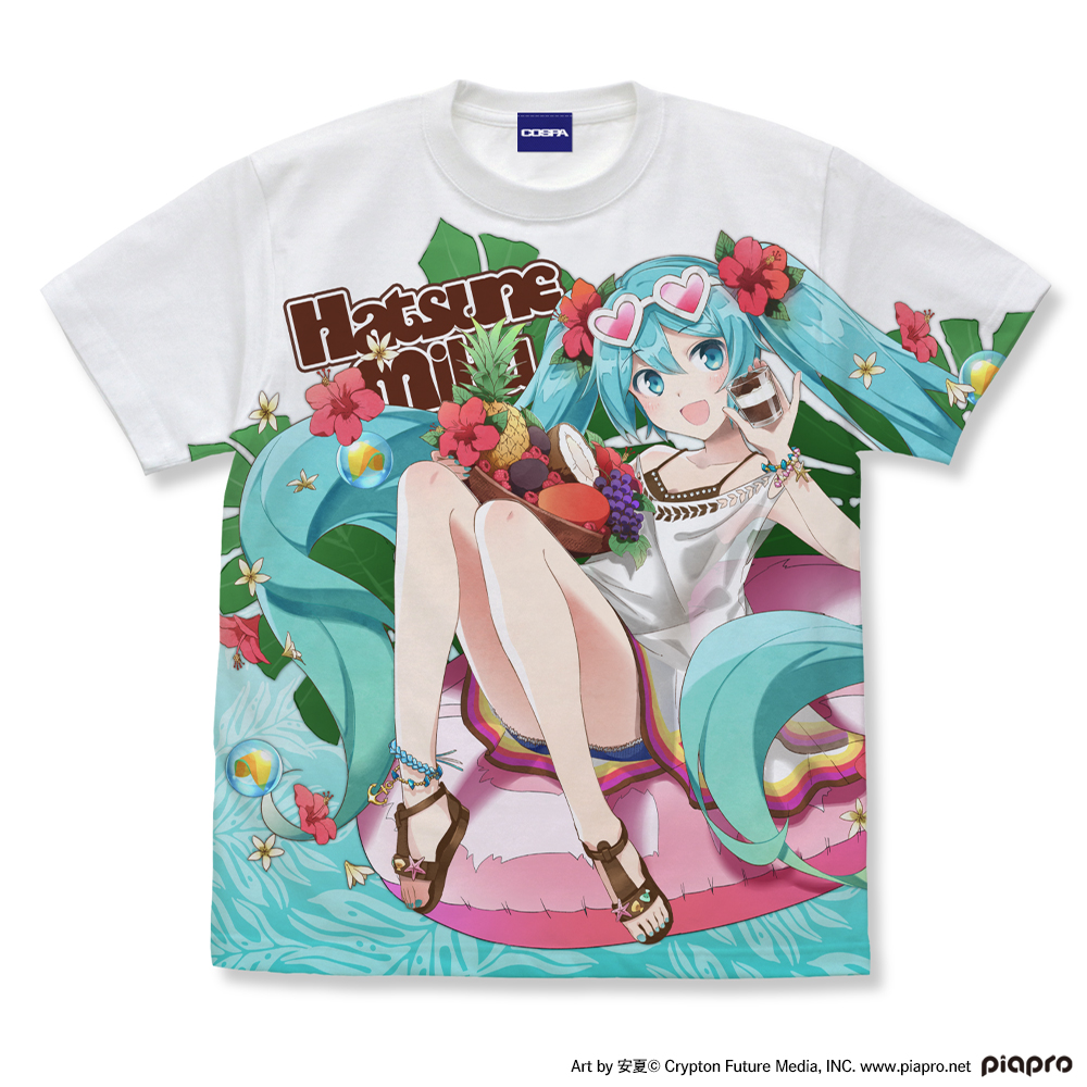 初音ミク_XL_フルグラフィックTシャツ 安夏 Ver./WHITE