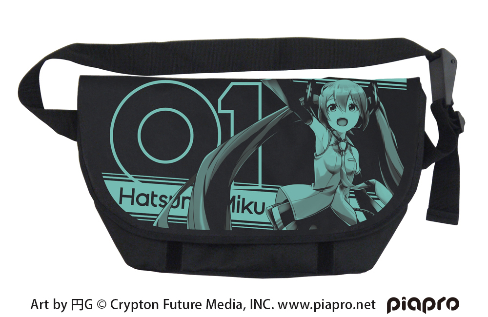 初音ミク_メッセンジャーバッグ 円G Ver./BLACK