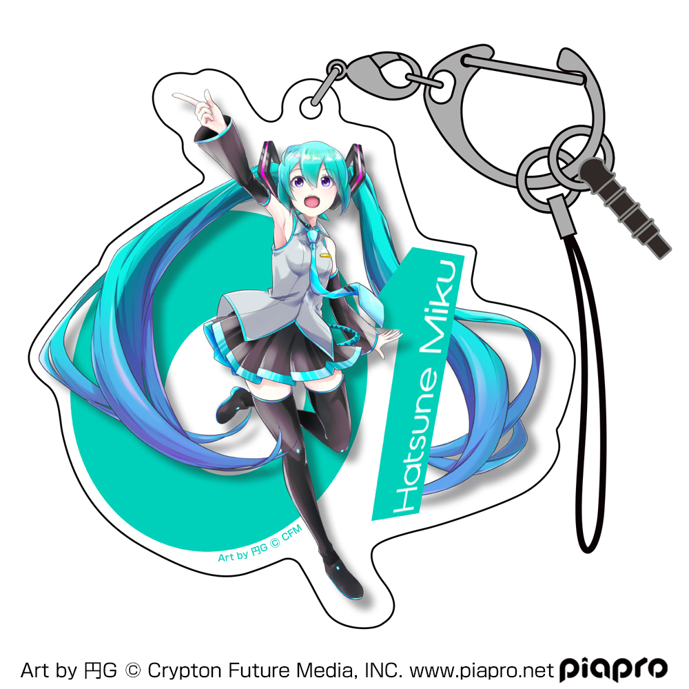 初音ミク_アクリルマルチキーホルダー 円G Ver.