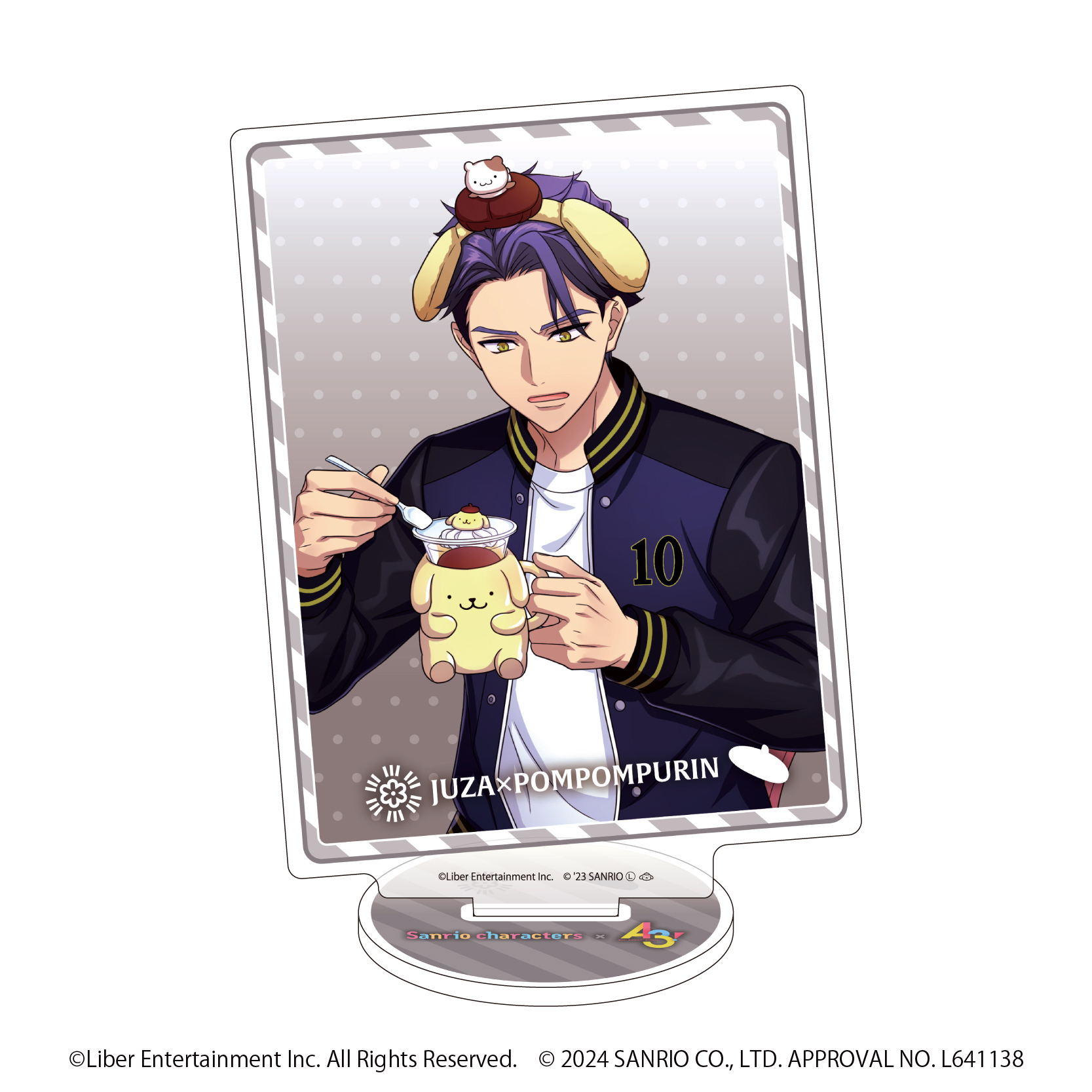 A3!×Sanrio characters_アクリルスタンド11/兵頭十座×ポムポムプリン(公式イラスト)