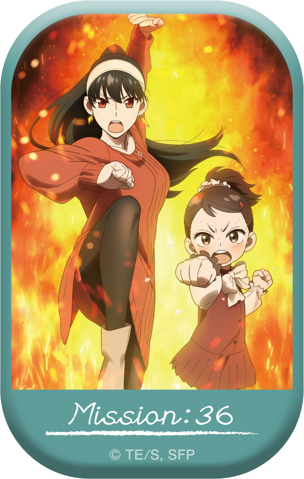 SPY×FAMILY_スクエア缶バッジ／MISSION:36「バーリント・ラブ／〈夜帷〉の日常」メインビジュアル