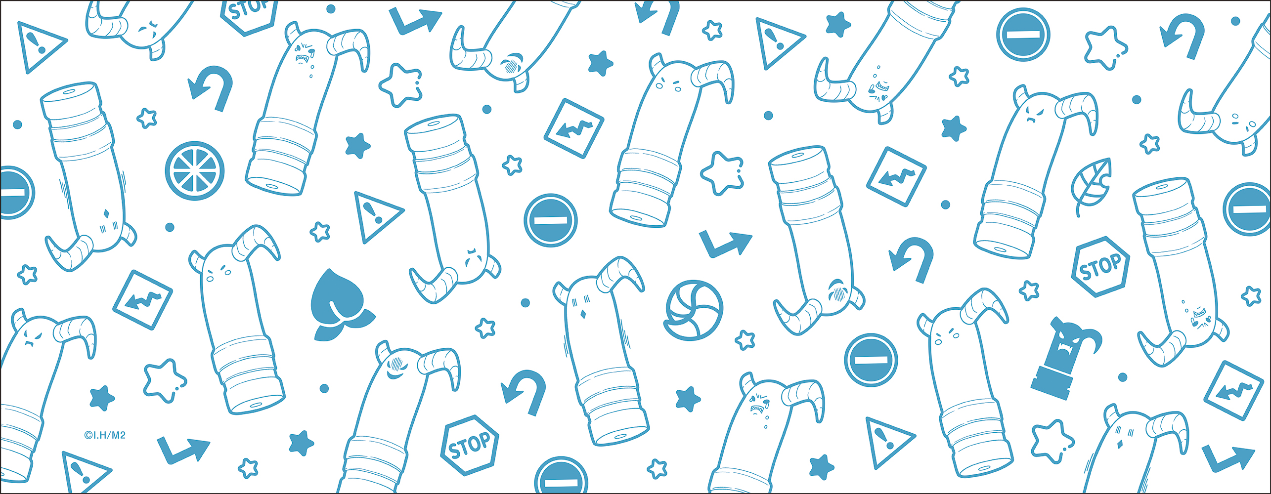 まちカドまぞく 2丁目_ごせん像てぬぐい