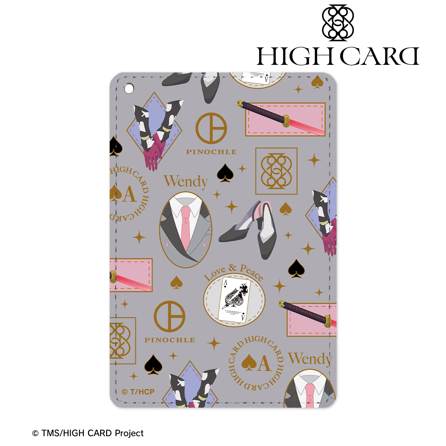 HIGH CARD_ ウェンディ・サトー モチーフ柄 1ポケットパスケース