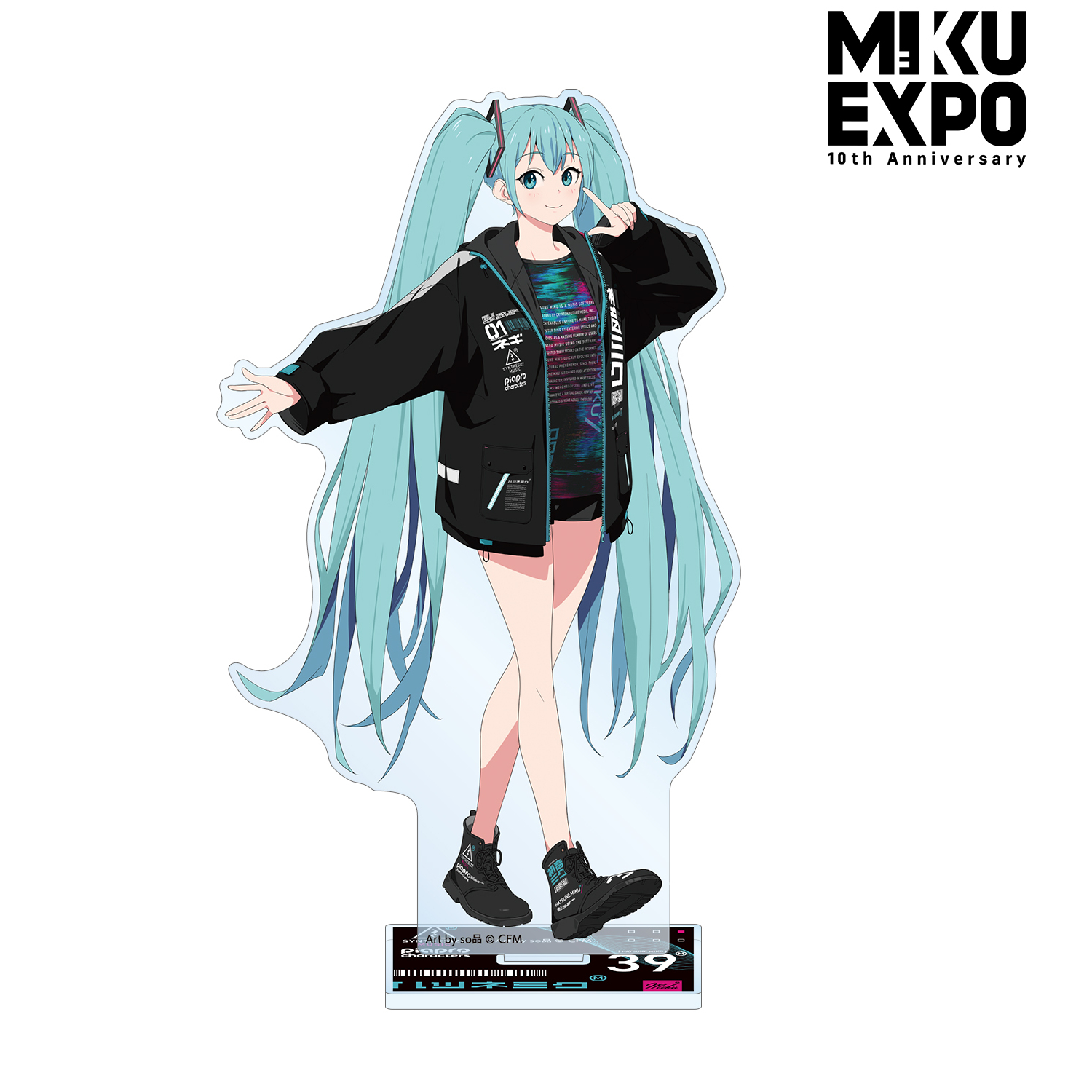 HATSUNE MIKU EXPO 10th Anniversary_描き下ろし 初音ミク テックファッションver. Art by so品 BIGアクリルスタンド