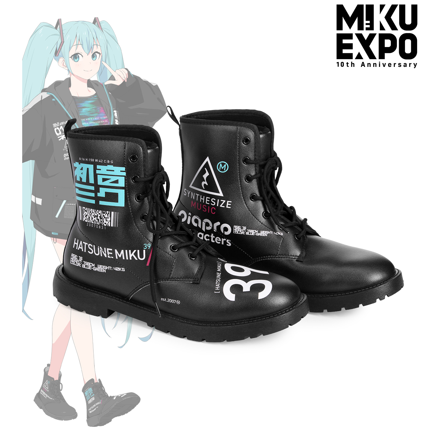 初音ミク EXPO ハイカットブーツ HATSUNE MIKU EXPO 10th Anniversary_(サイズ/23.0cm)_初音ミク着用