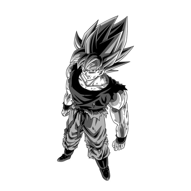 ドラゴンボールZ_L_超サイヤ人 孫悟空 Tシャツ/WHITE