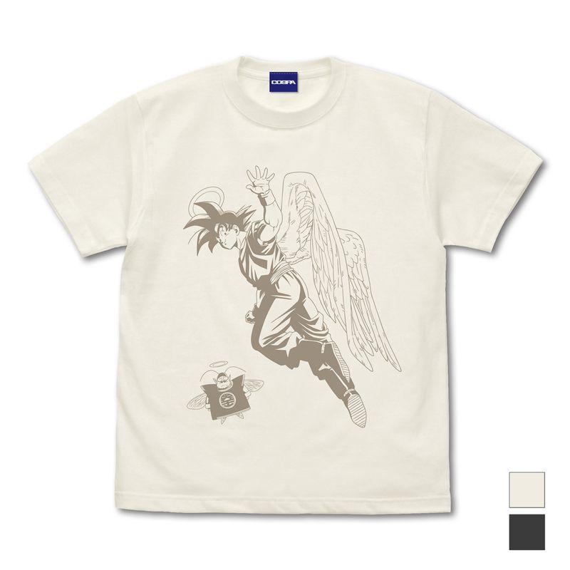 ドラゴンボールZ_XL_孫悟空(天使)と界王 Tシャツ/VANILLA WHITE