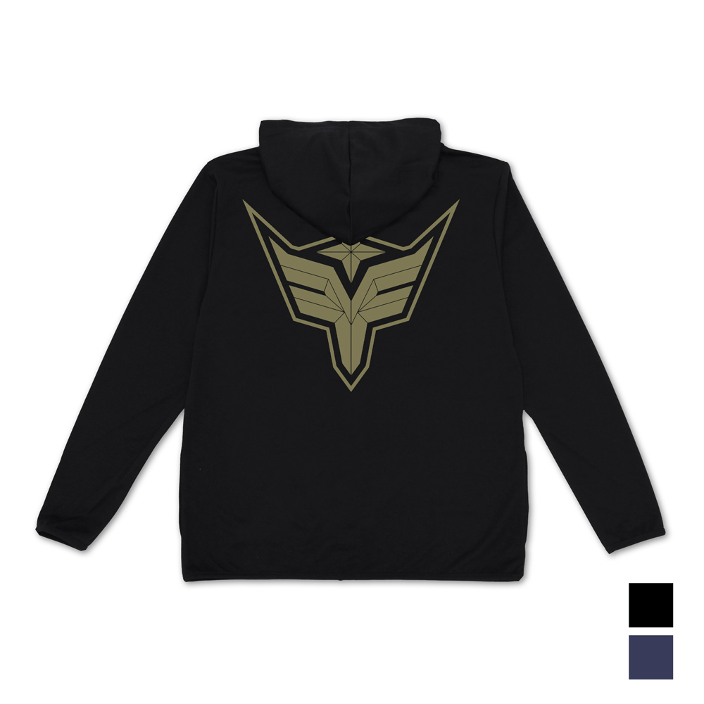 勇気爆発バーンブレイバーン_XXL_ブレイバーンロゴ 薄手ドライパーカー/BLACK-