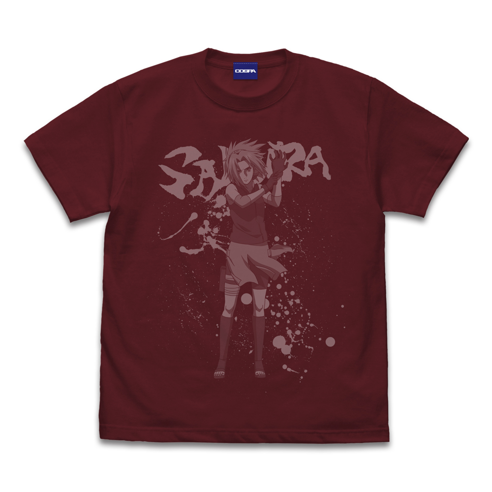 NARUTO-ナルト- 疾風伝_Lサイズ_春野サクラ Tシャツ/BURGUNDY-