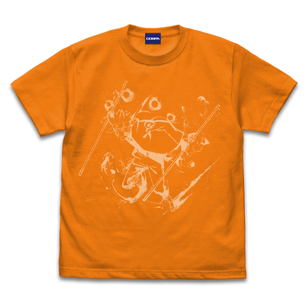 NARUTO-ナルト- 疾風伝_Lサイズ_ナルト Tシャツ 墨絵Ver./ORANGE