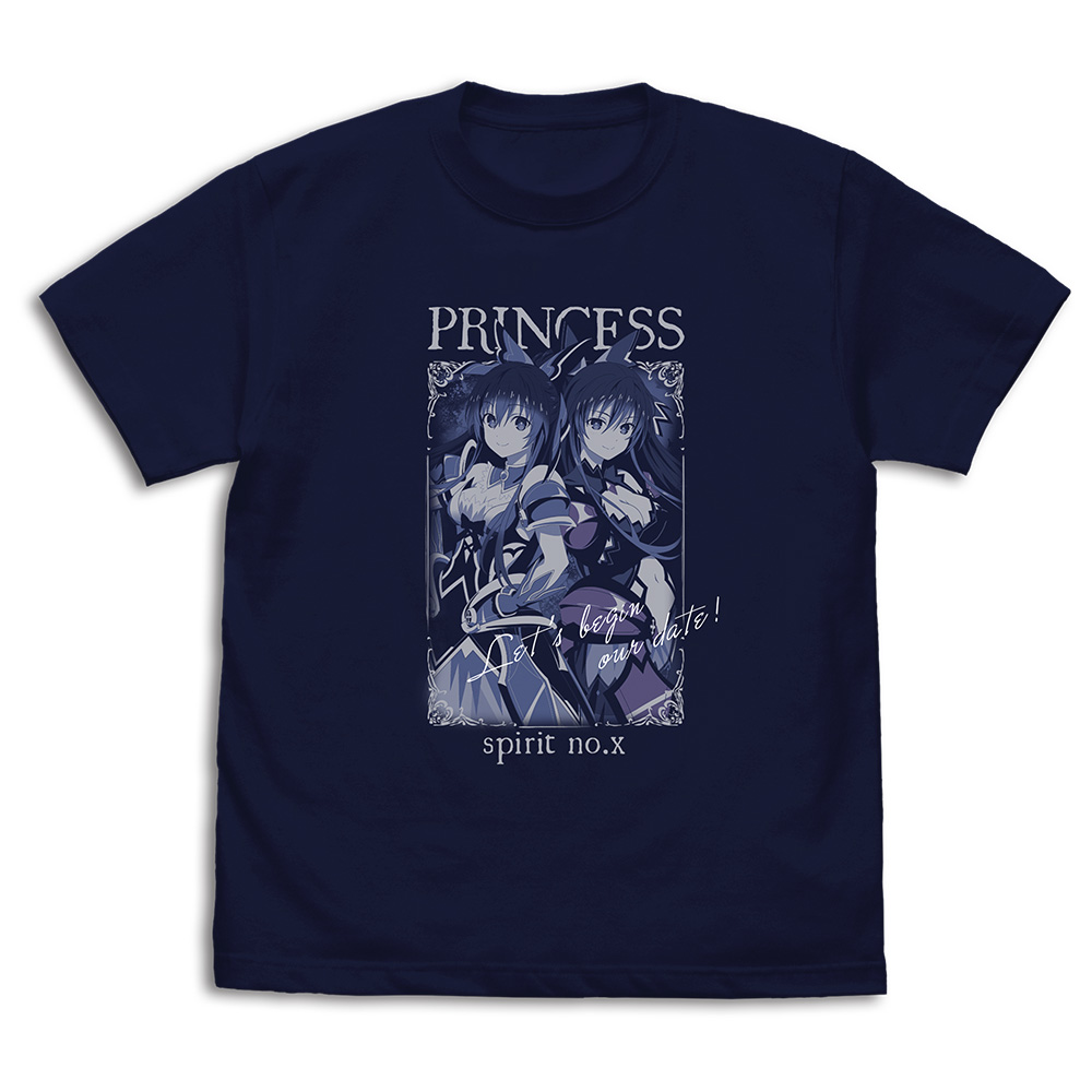 デート・ア・ライブ?_Sサイズ_識別名〈プリンセス〉夜刀神十香 Tシャツ/NAVY-