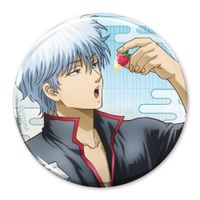 銀魂._65mm_描き下ろし 坂田銀時 缶バッジ 朝は眠いが支度はするVer