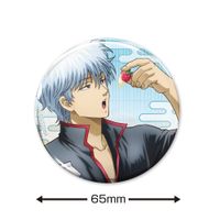 銀魂._65mm_描き下ろし 坂田銀時 缶バッジ 朝は眠いが支度はするVer