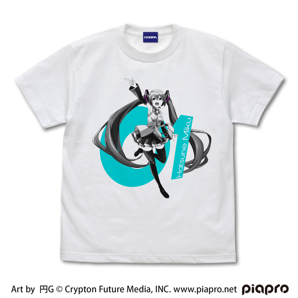 初音ミク_Mサイズ_Tシャツ 円G Ver./WHITE