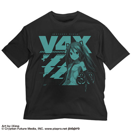 初音ミク V4X_XLサイズ_ビッグシルエットTシャツ/BLACK