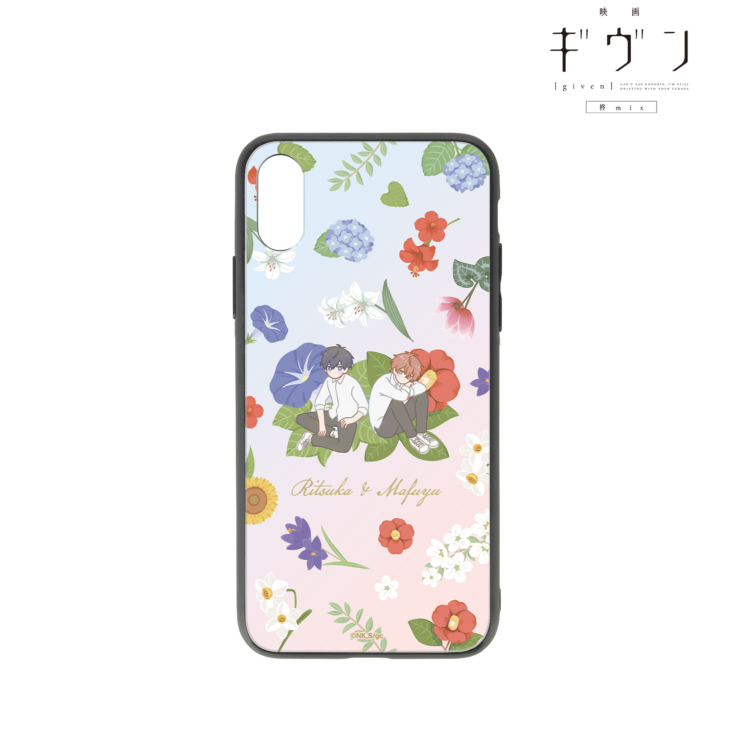 映画 ギヴン 柊mix_(対象機種/iPhone 13/14)_佐藤 真冬&上ノ山 立夏 Botania 強化ガラスiPhoneケース