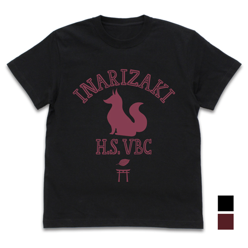 ハイキュー!! TO THE TOP_Lサイズ_稲荷崎高校バレーボール部 Tシャツ/BLACK-	