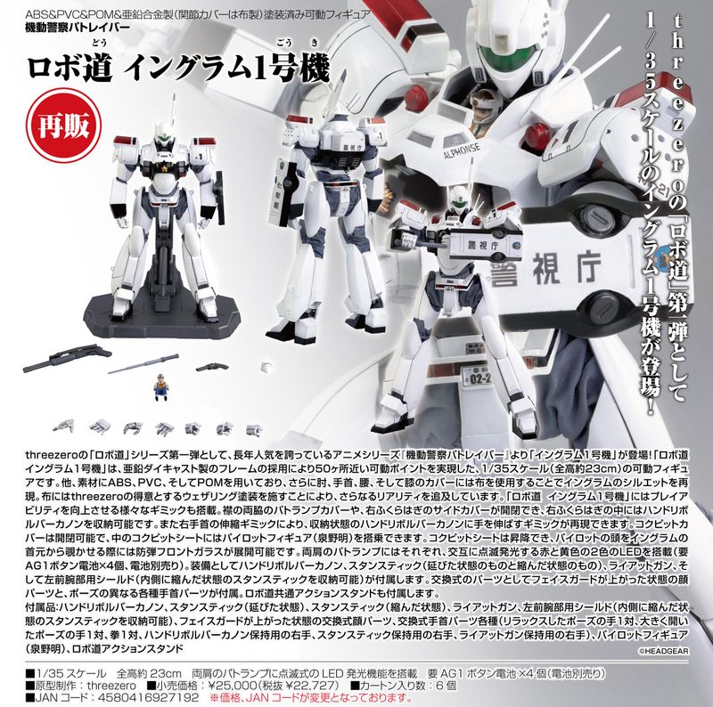Threezero 1/35フィギュアロボ道イングラム1号機機動警察パトレイバー ロボ道 イングラム1号機 [機動警察パトレイバー] | 公式キャラクター